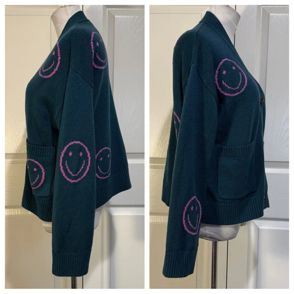 RAILS REESE CARDIGAN - FOREST SMILIES